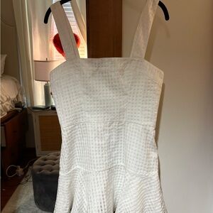 Amanda Uprichard White Textured Dress